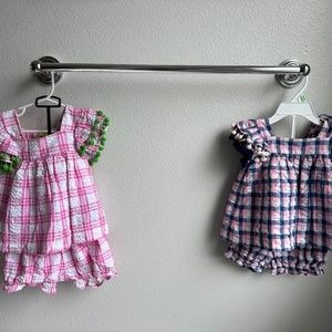 Classic Whimsy Size 18M Bloomer Short Set with Pom Pom Sleeves